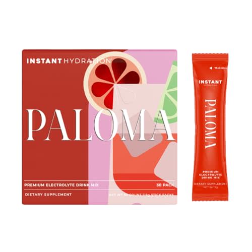 Instant Hydration Electrolytes Powder Packets - Paloma Electrolyte Drink Mix - Zero Sugar - Keto, Vegan, Gluten-Free, Non-GMO - Boost Recovery, Brain Health, Muscle & Tissue Support- 30 Sticks