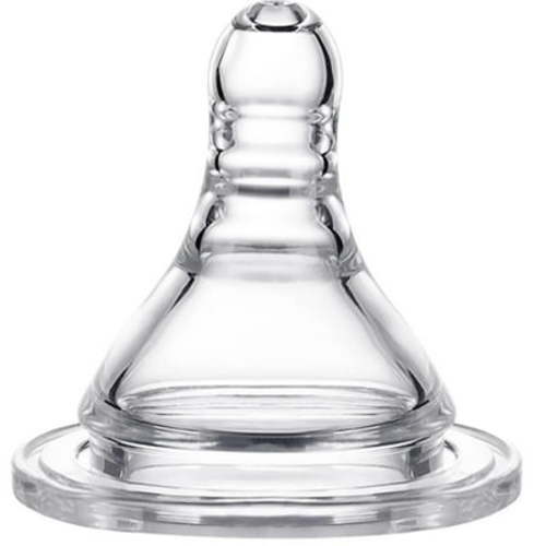 Slow Flow Baby Bottle Nipples, 6 Pack Food Grade Silicone Newborn Feeding Teats, Anti-Colic Design for 0-6 Months, Fits Most Standard & Wide Neck Bottles Clearance!