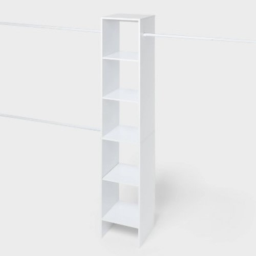 5-Shelf Wood Tower Closet System White - Brightroom™