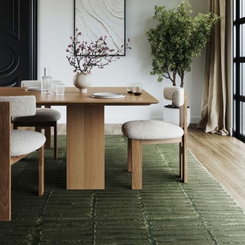 Nuloom Kailani Geometric Pet Friendly Textured Machine Washable Area Rug, 6' 7" x 9', Green