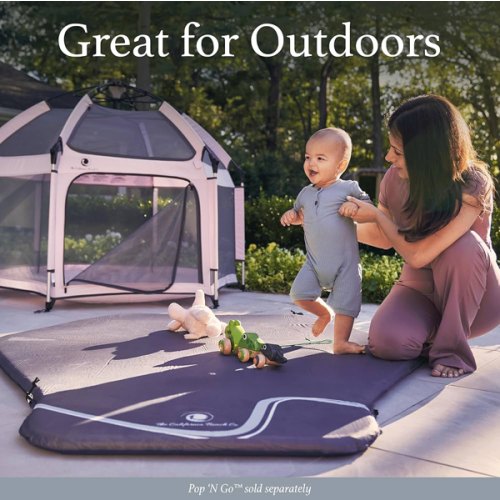 POP 'N GO PLAYPEN Baby Playmat for The Pop 'N Go Baby Playpen - 1.3" Thick Self-Inflating Playmat for Placement Underneath or for Standalone Usage - Soft and Comfy Portable Pad w/Travel Bag