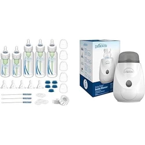 Dr. Brown's Original Bottle Specialty Feeding Starter Kit & Insta-Feed Bottle Warmer and Sterilizer, White