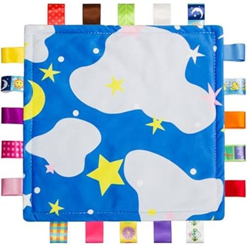 Colorful Baby Security Blanket Soft Touch Plush Baby Sleep Helper,Appease Towel for Kids Toddlers