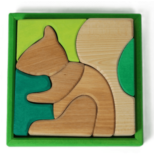 Grimm's Building Set Creative Puzzle Squirrel Green