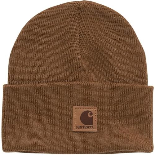 Carhartt Unisex Kids Knit Beanie Cuff Hat, Brown Classic, 6 Months - 3T