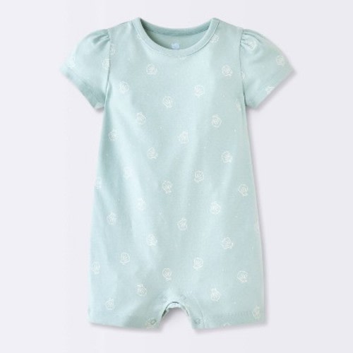 Baby Girls' Shell Short Sleeve Romper - Cloud Island™ Blue 3-6M