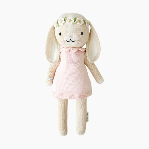 cuddle+kind Hand-Knit Doll - Hannah The Bunny -Blush, Little 13''