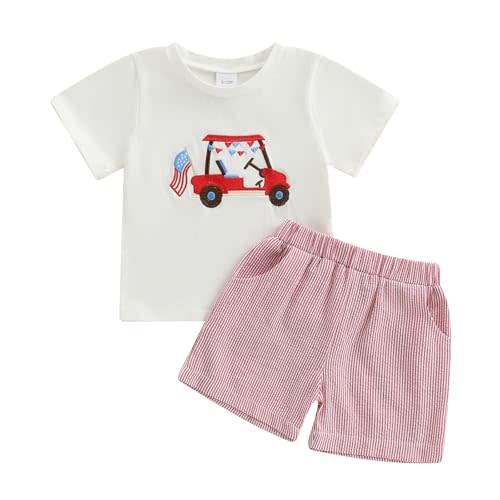 JLKGICF 4th Of July Baby Boy Outfit Fourth Of July Boy Outfit 4th Of July Clothing For Baby Toddler Boy Summer Clothes