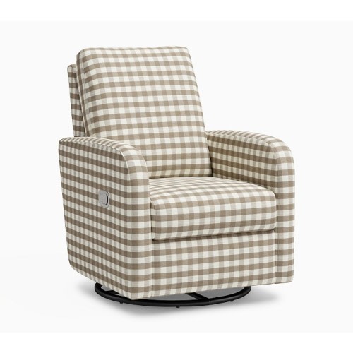 Harper Manual Recliner Performance Gingham Taupe