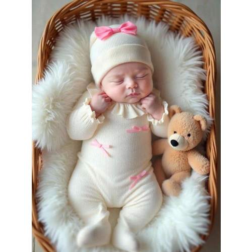 3pcs/Set Newborn Baby Girl Clothes Autumn Outfit, Princess Style Jumpsuit, Suitable For 100 Days, Spring/Autumn | SHEIN USA