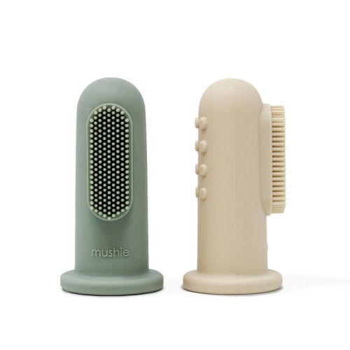 Finger Toothbrush Shifting Sand / Cambridge Blue One Size