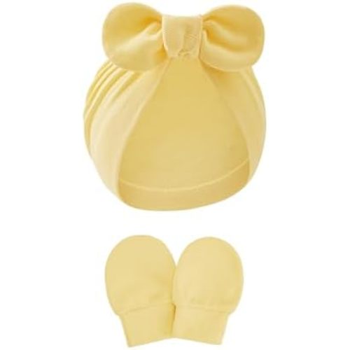 Amazon.com: Zando Big Bow Baby Hats and Mittens Newborn Hat Essentials Cotton Warmth Safety Anti-Scratch Infant Hospital Hat Baby Pink Turban for Christmas Hallowmas Daily Sleep Birthday Girls Boys 0-2T: Clothing, Shoes & Jewelry