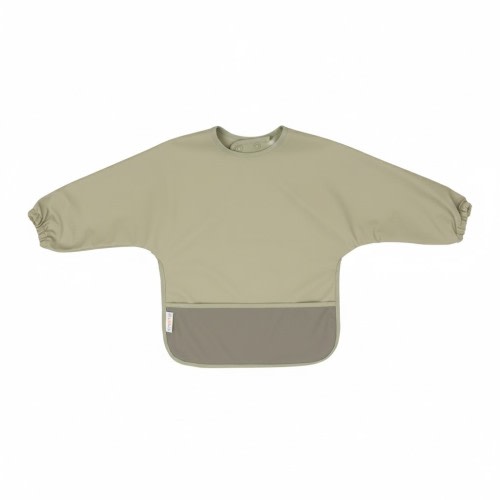 All4Ella Recycled Long Sleeve Bib - Light Sage