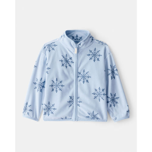 Toddler Girl Snowflake Microfleece Zip-Up Jacket - Blue - OshKosh B'gosh | Carter's