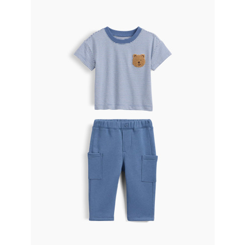 Baby Brannan Bear Cargo Outfit Set