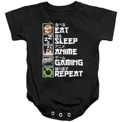 Popfunk Anime Gaming List Unisex Infant Snap Suit for Baby