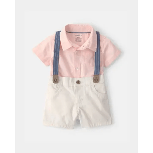 Baby Boy 2-Piece Dress-Me-Up Set - Pink | Carter's