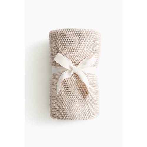 MOSS-STITCHED COTTON BABY BLANKET