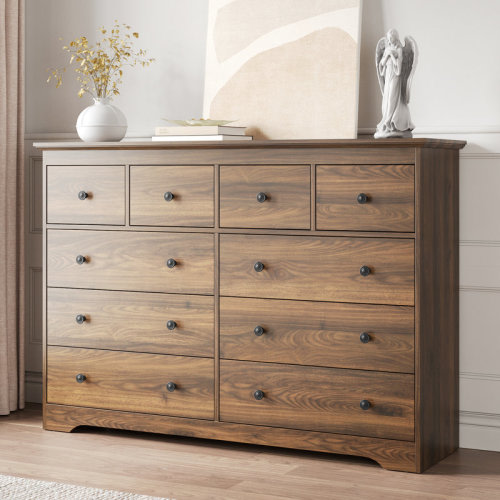 Winston Porter Dresser, 55" W Double Dresser For Bedroom & Reviews | Wayfair