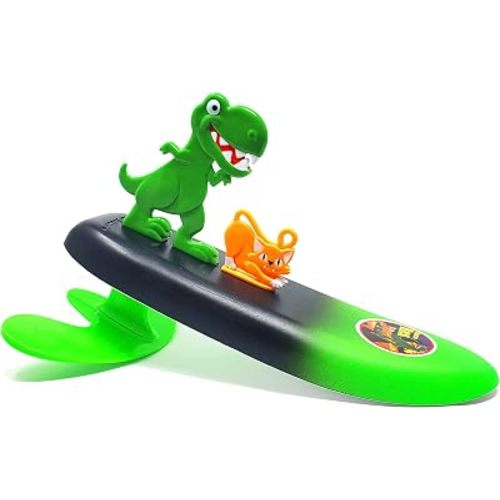 Surfer Dudes Legends & Surfer Pets Wave Powered Mini-Surfer, Pet and Surfboard Beach Toy - Tofino Rex and Coral