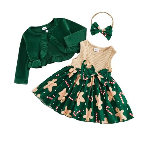 ZAXARRA Toddler Baby Girls Fashion Outfits Sleeveless Flower Print Dress Long Sleeve Ruffle Coat Bow Headband Clothing sets