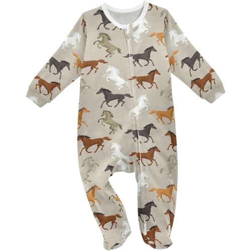 vvfelixl Funny Cows Milk Baby Sleepers For Girl Boys Newborn Baby Play One-Piece Footies For 0-24 Months