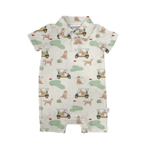 Barks & Birdies Polo Bamboo Romper – Little Buffalo Creek Co.