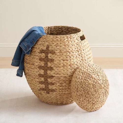 Football Sports Hamper | Pottery Barn Teen | Vintage sports nursery, Sports nursery theme, Football nursery