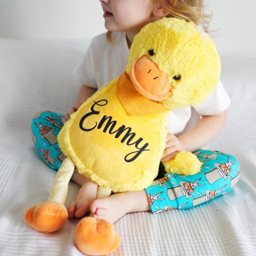 Big Duck Soft Plush Toy – Personalised Name, Baby Gift
