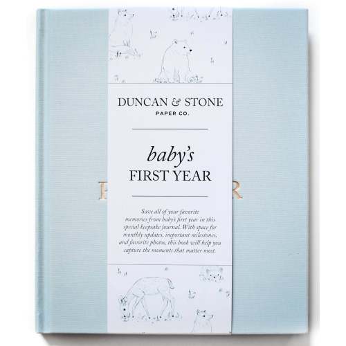 Baby's First Year Memory Book & Photo Album | Sky Blue
