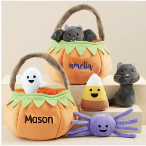 Playful Pumpkin Personalized Embroidered Plush Mini Playset