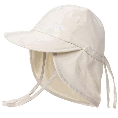 FURTALK, Baby Sun Hat, UPF 50+ Neck Flap, 6-24M, Beige