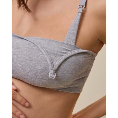 French Terry Maternity & Nursing Bralette | Vintage Blue - Kindred Bravely