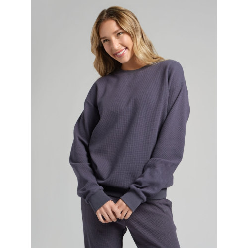 Waffle Lounge Long Sleeve | Waffle Knit Long Sleeve Shirt | Comfrt