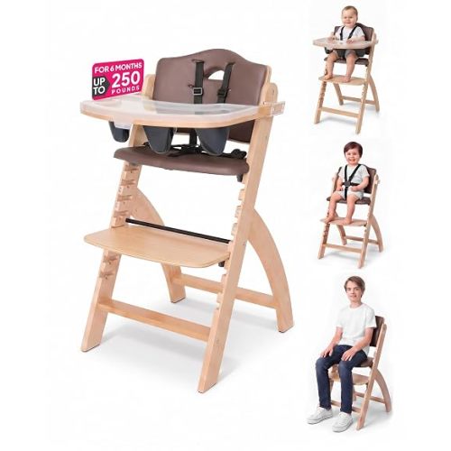 Abiie Beyond Junior Convertible Wooden High Chair with Removable Tray
