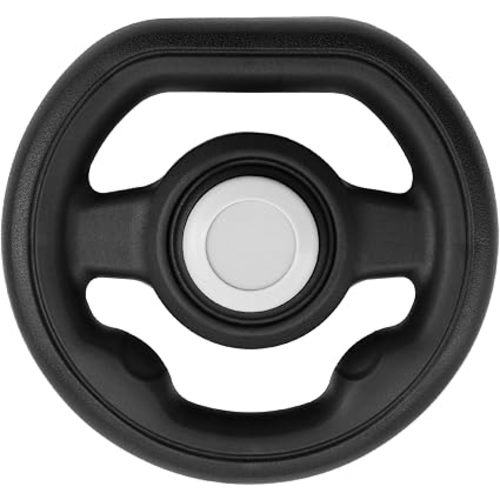 Stroller Steering Wheel Toy Black | Interactive Simulated Steering Wheel for Stroller Shopping Carts Wagon/Shopping Cart Attachment for Kids