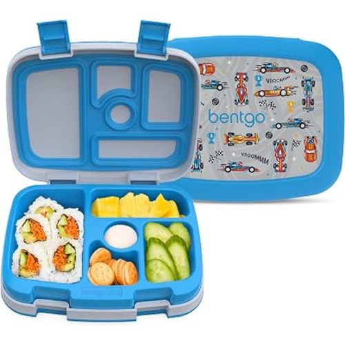 Bentgo Kids Prints Leak-Proof 5-Compartment Bento-Style Kids Lunch Box