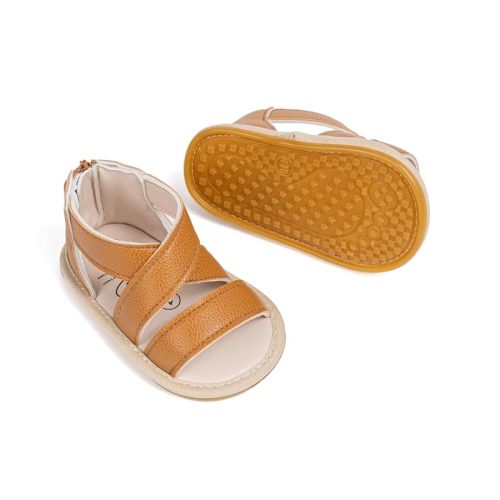 Meckior Baby Toddler Infant Girls PU Leather Soft Open Toe Summer Sandals Flower Princess Flat Shoes