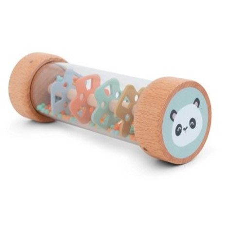 SARO Wooden Rainmaker Rattle - Soothing Rain Sounds Sensory Toy for Babies, Wooden Shaker for Auditory & Visual Stimulation