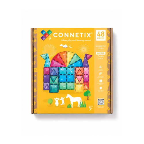 CONNETIX Glitter Castle Pack 48 pc - Magnetic Tiles – Cherrypick