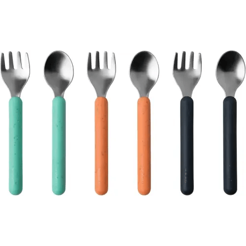 Boon Chow Silicone Plate Set - 3 Unbreakable Divided Toddler Plates - Baby Plates for 6 Months and Up - Baby Led Weaning Supplies - Mint Multicolor