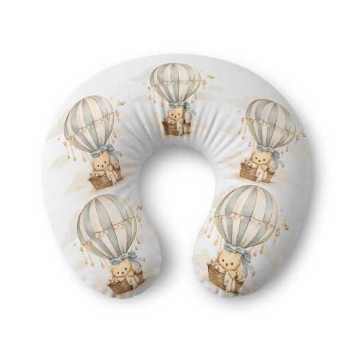 Whimsical baby boy/girl nursing pillow Boppy style comfortable baby hot air balloon soft pillow