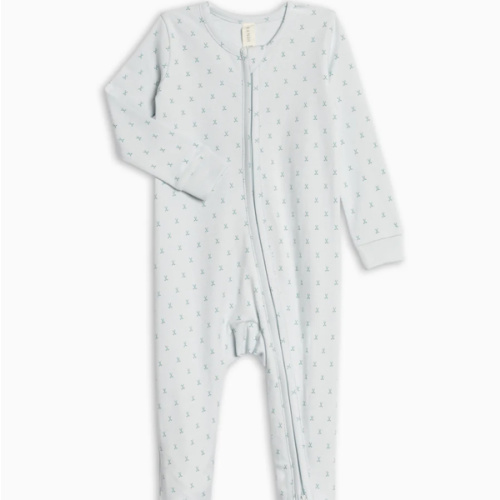 Colored Organics Baby Zip-Up Footed Sleeper with 2-Way Zipper - Organic Cotton Pajamas