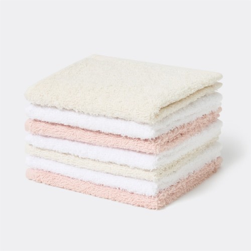 Dymples Cotton Face Washer 7 Pack - Pinks/Lilac