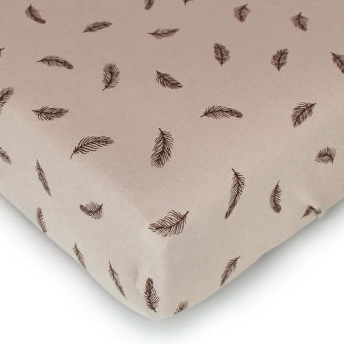 Oatmeal Feather | Organic Crib Sheets – L'ovedbaby