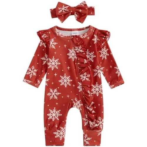 MoZiKQin Newborn Baby Girl Ruffle Romper Knit Sweater Onesie Jumpsuit Long Sleeve Zipper Romper Solid Fall Winter Outfits