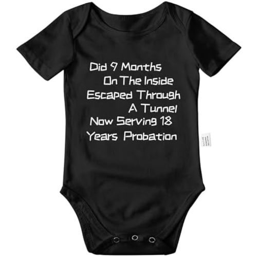 Did 9 Month, Escaped Through A Tunnel, Serving 18 Years Baby Bodysuit, Newborn Clothes Baby Boys, Unisex Outfit