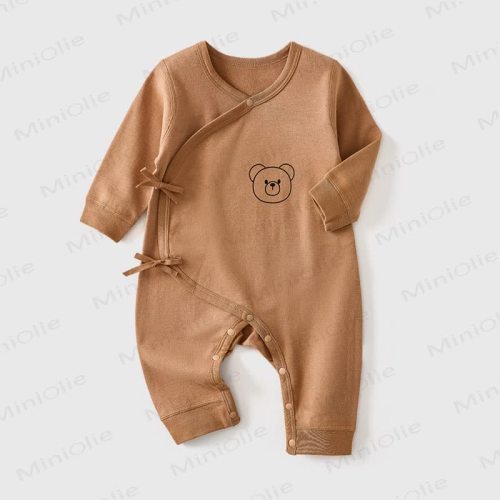 Baby Cartoon Bear Print Newborn Pajamas Romper