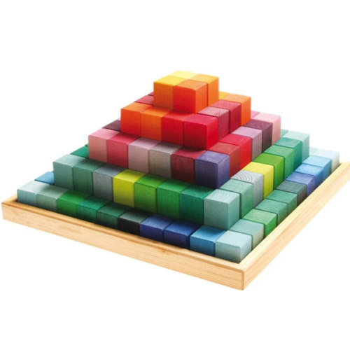 Large Stepped Pyramid Wooden Math Blocks