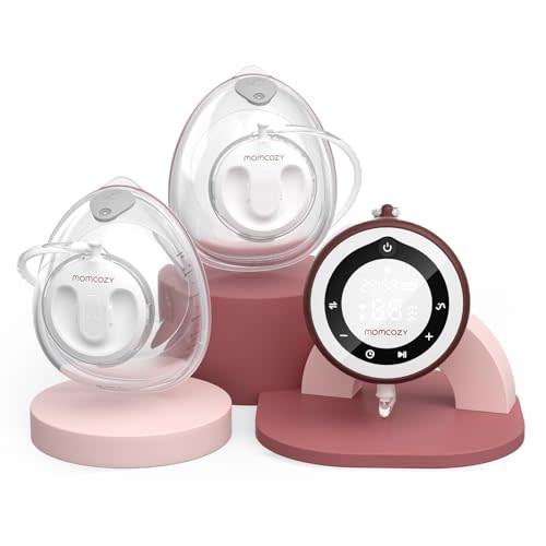 Momcozy V1pro Hospital-Grade Wearable Breast Pump, 7.8oz Large Capacity, 9 Sessions per Charge, 3 Modes & 15 Suction Levels, Hands-Free for Home, Work & Travel, Ideal Gift for Baby Shower (2-Pack)